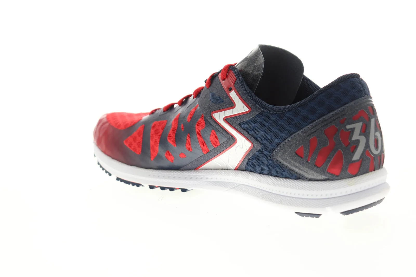361 Degrees Chaser Mens Red Mesh Low Top Lace Up Athletic Running Shoes