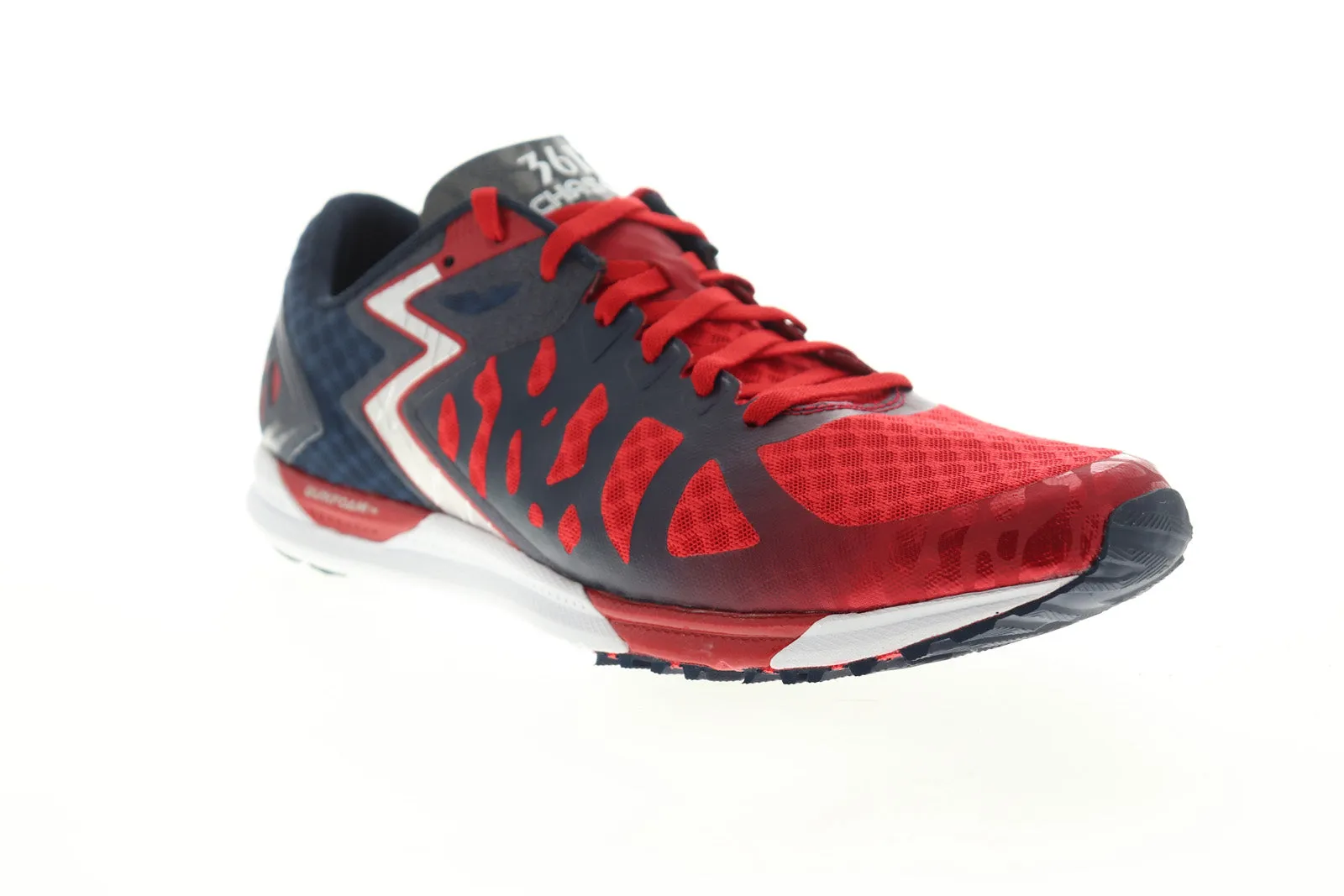 361 Degrees Chaser Mens Red Mesh Low Top Lace Up Athletic Running Shoes