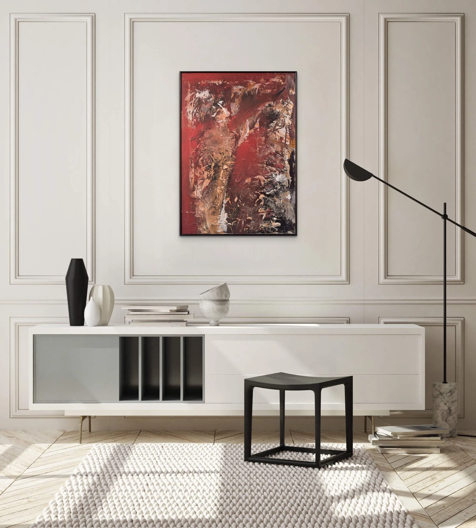 Abstract Painting - Titled 'Scattered Anatomy'