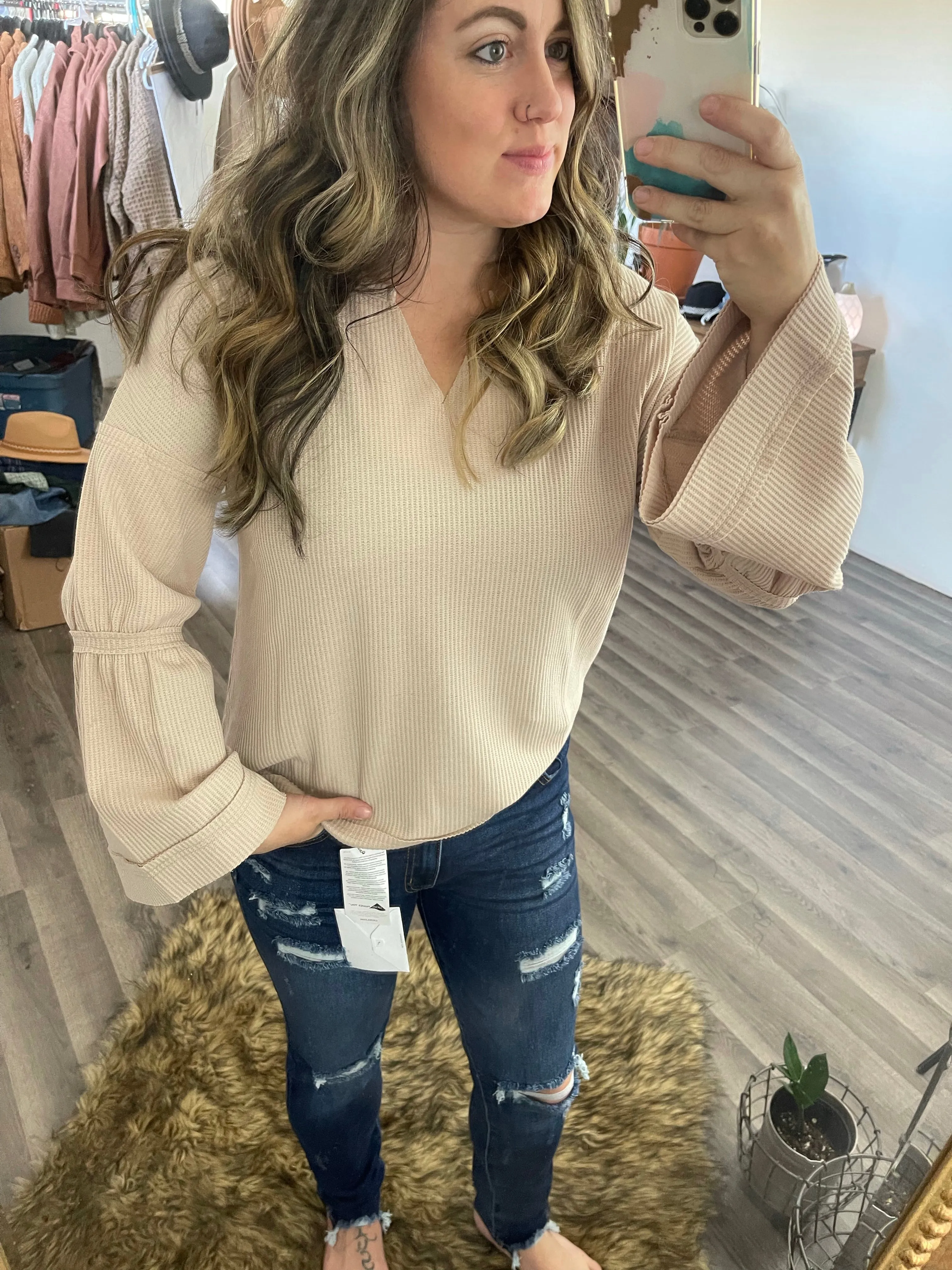 Bell Sleeve Casual Top