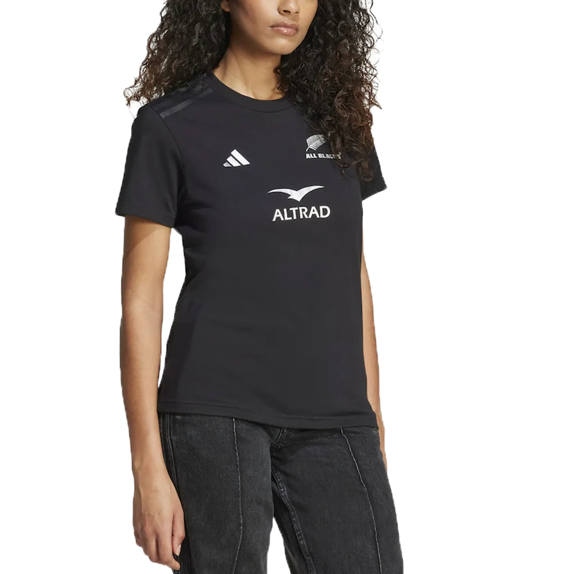 Black Ferns 24/25 Women's Home Supporters T-Shirt by adidas