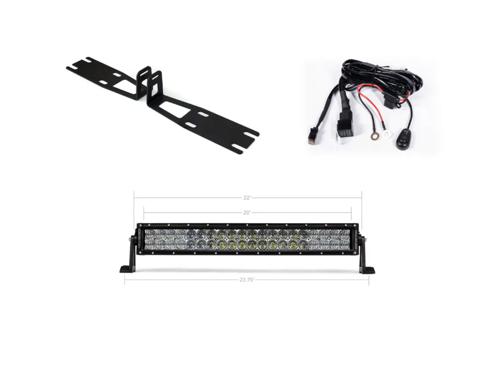 Cali Raised LED 2010-2018 Dodge Ram 2500/3500 22" Bumper Hidden LED Light Bar Brackets Kit
