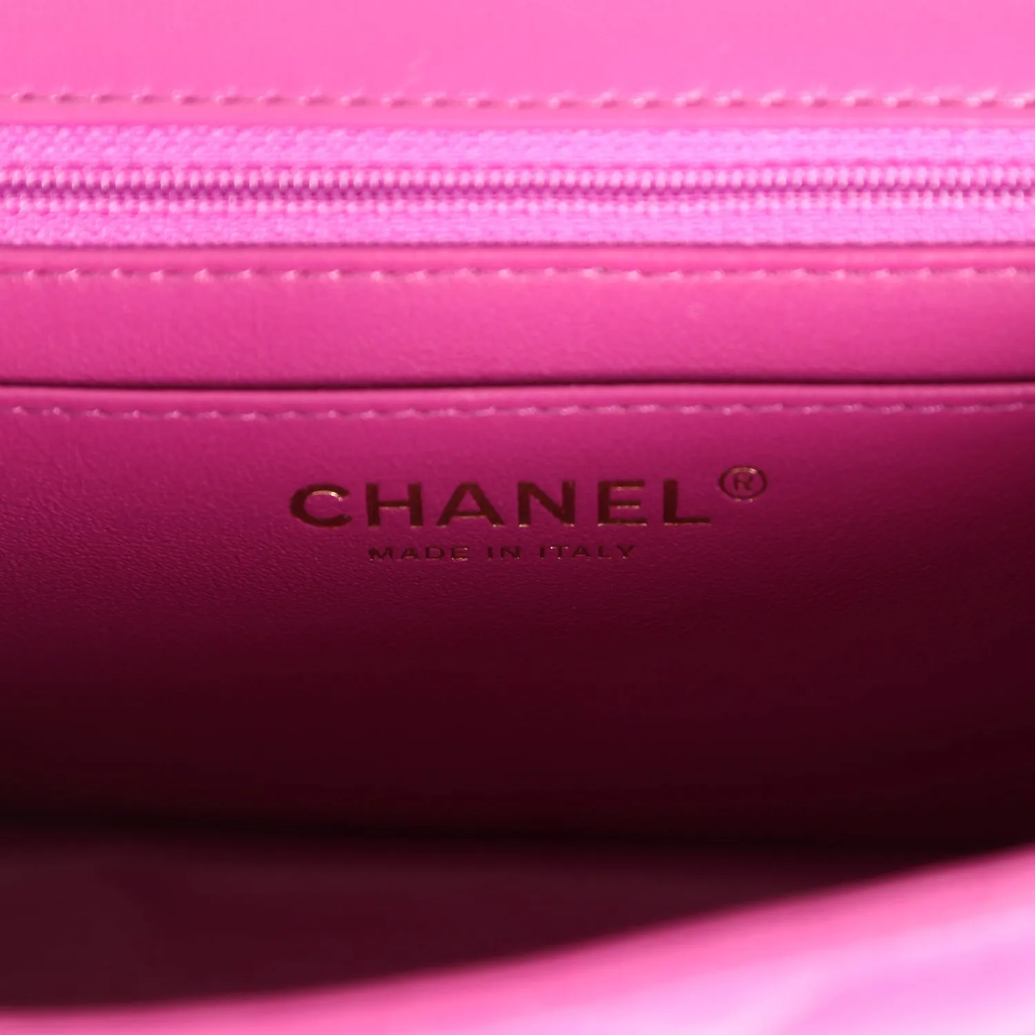 Chanel Mini Square Flap Bag Purple Lambskin Gold Hardware