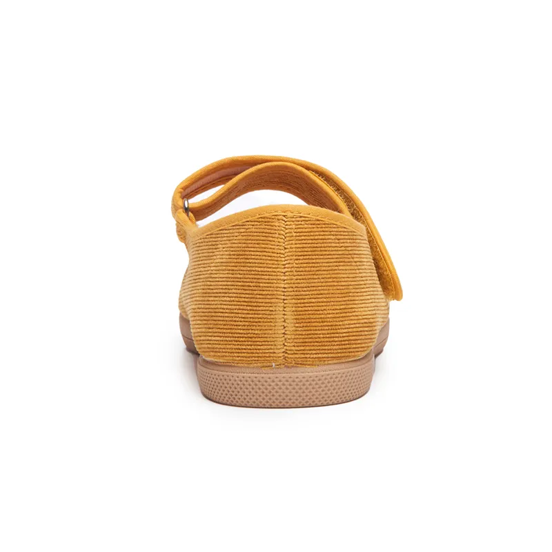 Corduroy Mary Jane Captoe Sneakers In Marygold