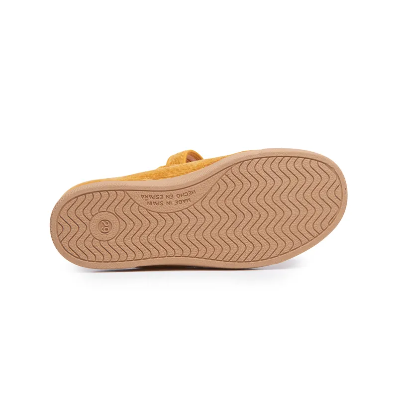 Corduroy Mary Jane Captoe Sneakers In Marygold