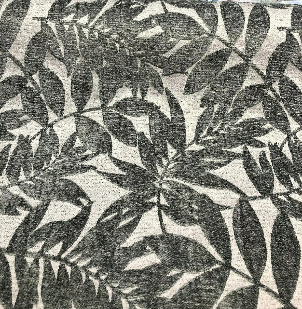 Deer Trail Gray Chenille Rain Forest Fabric by the yard sofa couch pillow