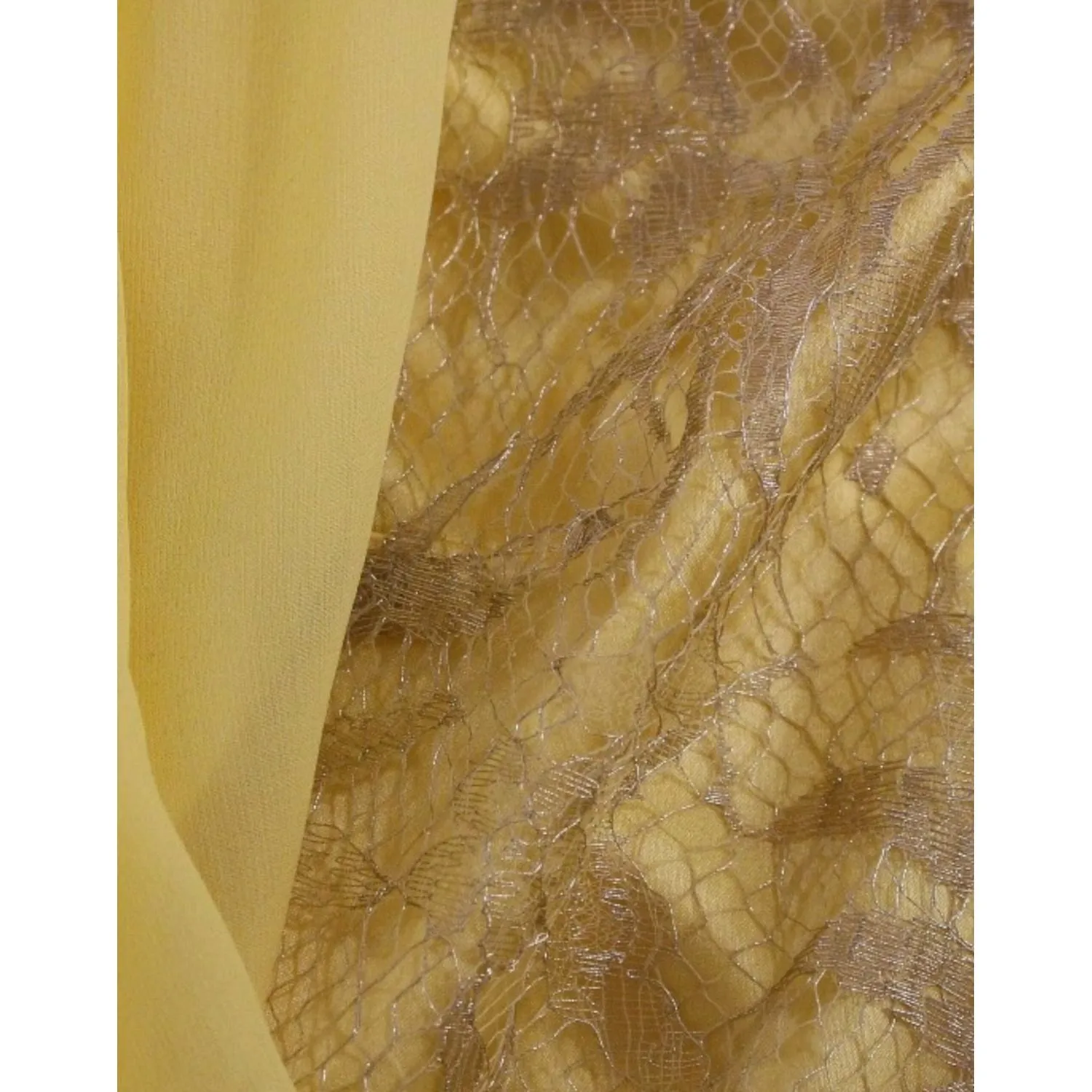 Dolce & Gabbana Yellow Lace Crystal Embellished Mini Dress