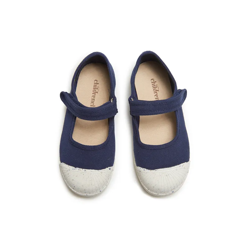 ECO-friendly Canvas Mary Jane Sneakers In Navy