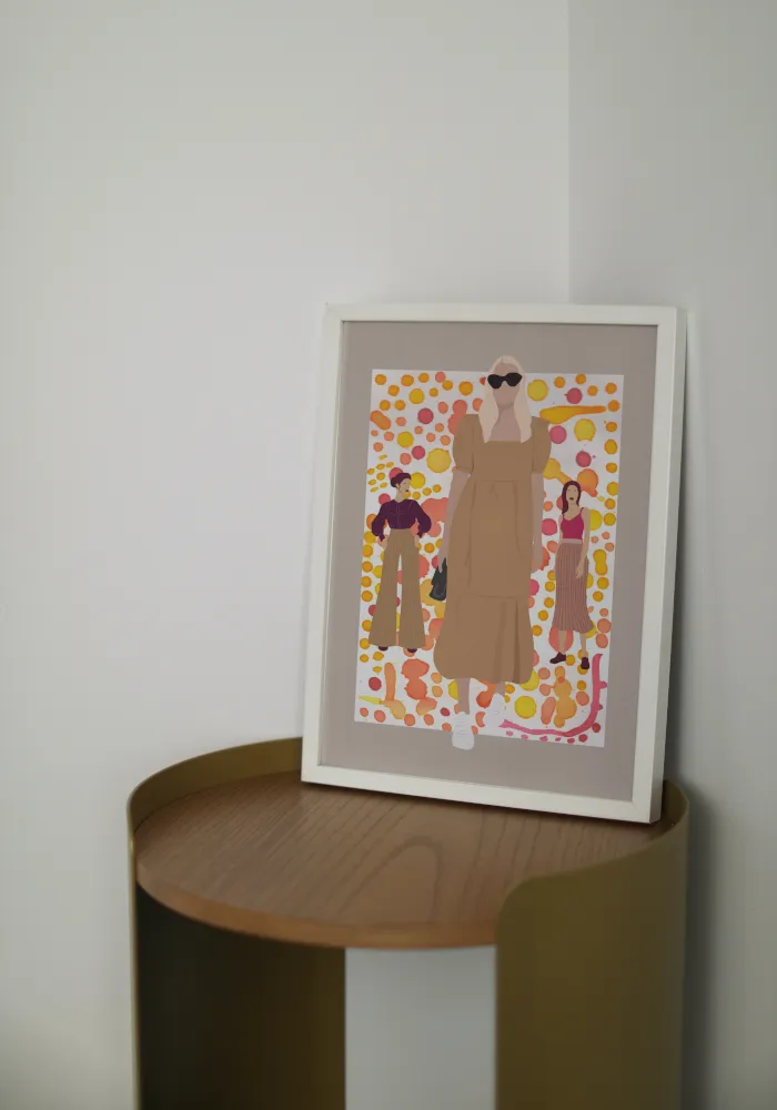 Fashion Illustration Boho Chic Wall Decor INSTANT DOWNLOAD Art Print, Beige Aesthetics, Boho Decor, Fashion Wall Art, Summertime Wall Art