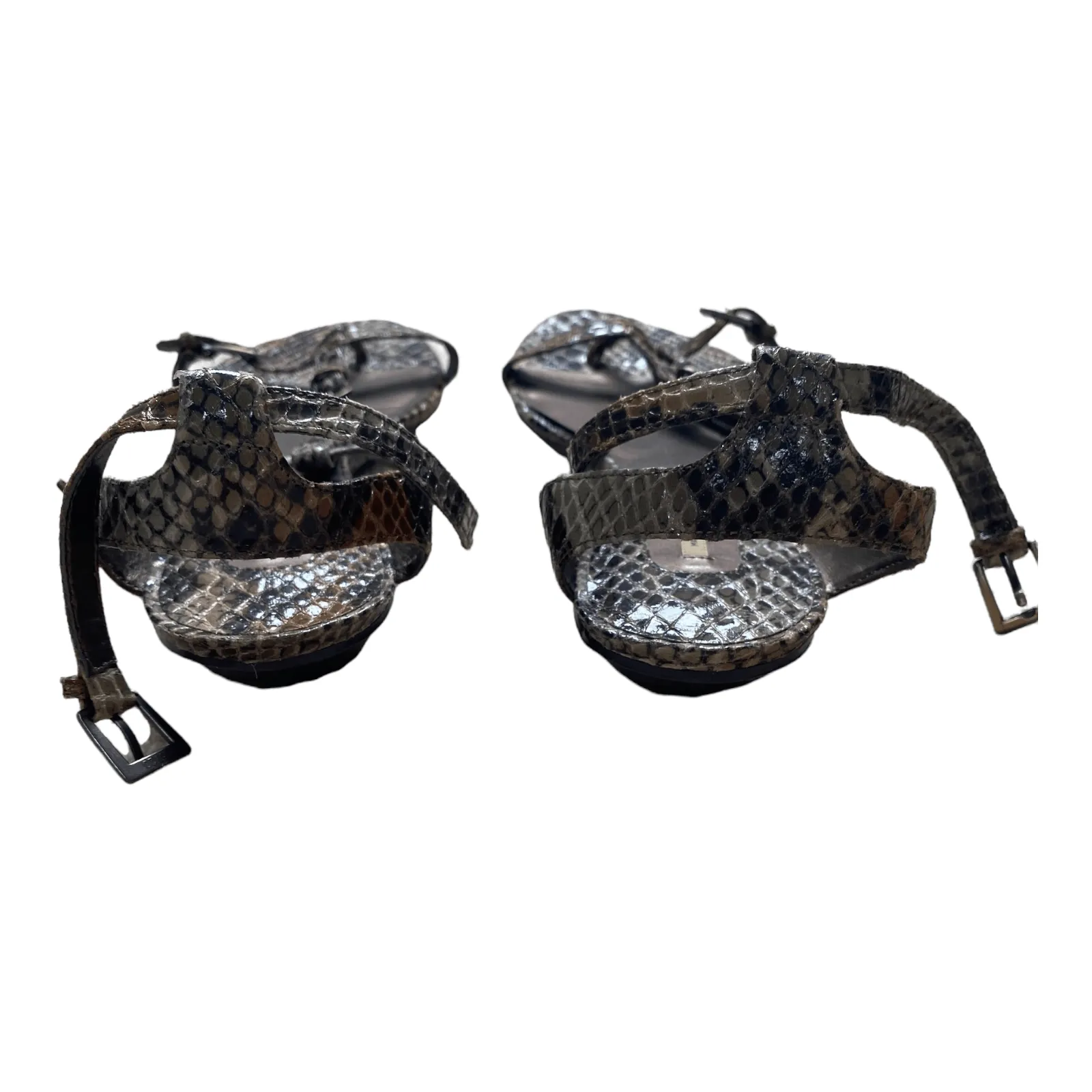 MaxStudio Snake Skin Sandals Brown UK 7 EU 40