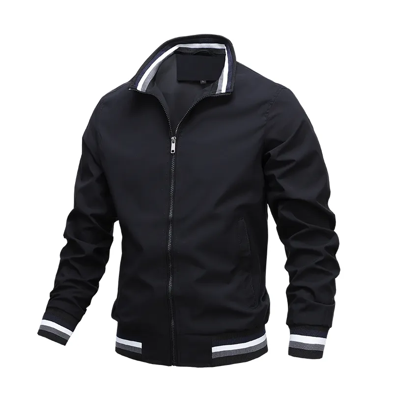 Men's Fashionable Ribbed Bomber Jackets