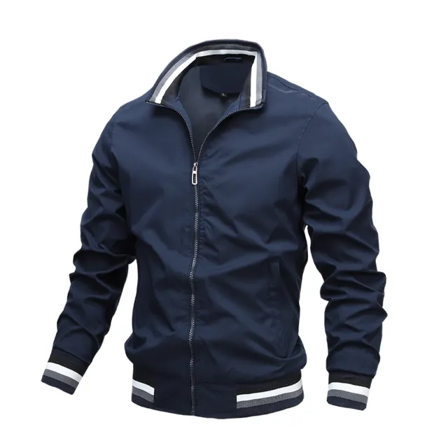 Men's Fashionable Ribbed Bomber Jackets