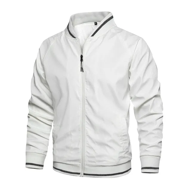 Men's Fashionable Ribbed Bomber Jackets