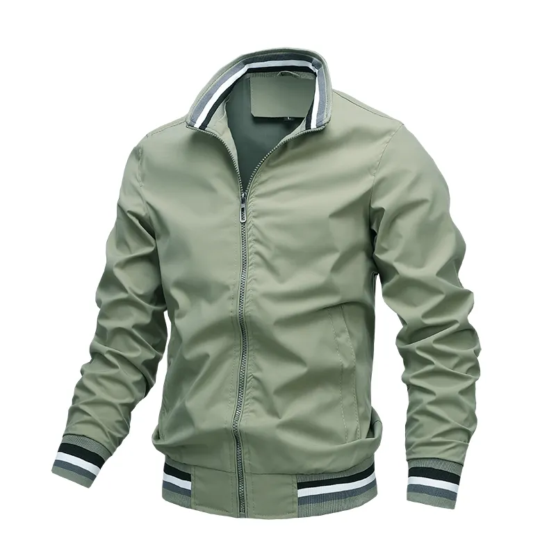Men's Fashionable Ribbed Bomber Jackets