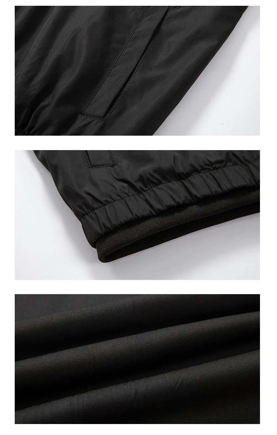 Men's Fashionable Ribbed Bomber Jackets