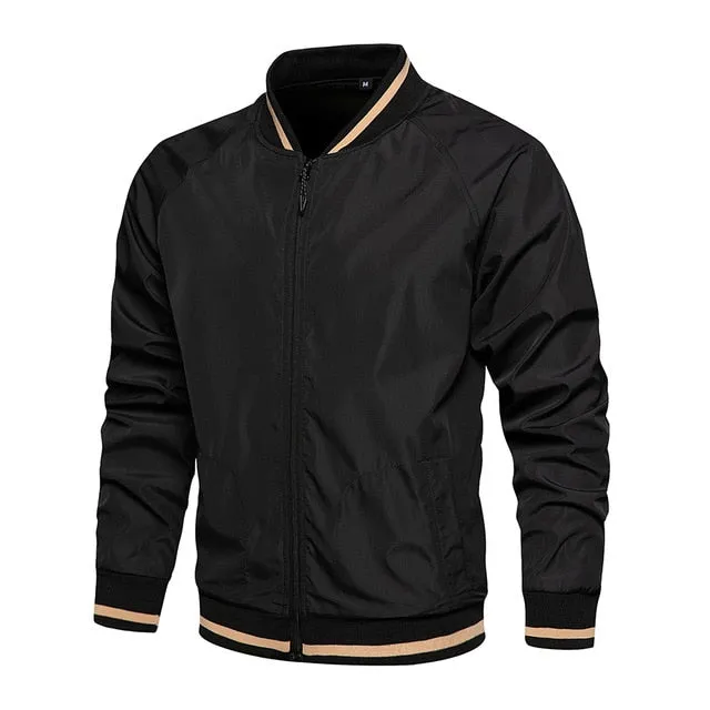 Men's Fashionable Ribbed Bomber Jackets
