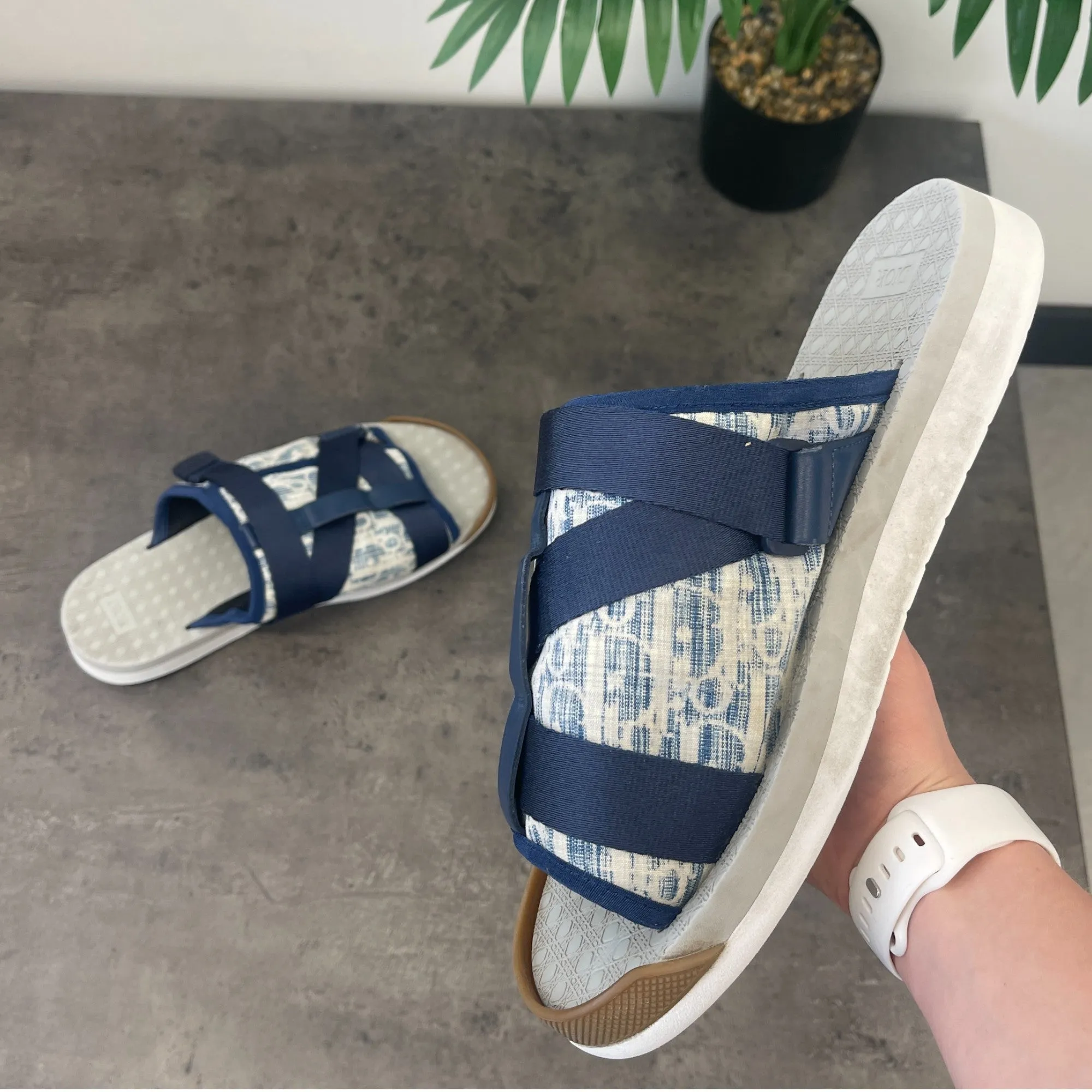 Men's Oblique Alpha Sandals Blue Size EU 43 / UK 9