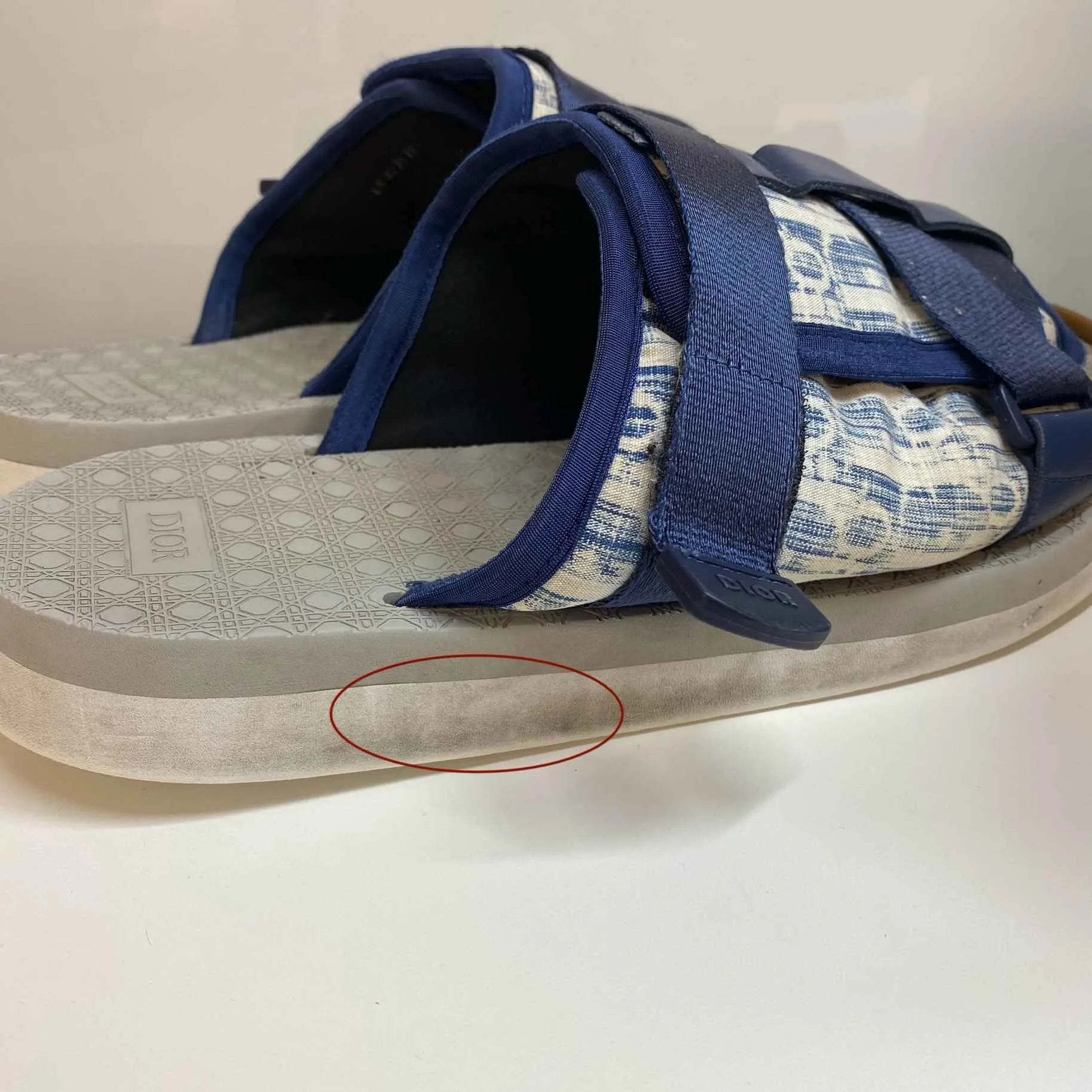Men's Oblique Alpha Sandals Blue Size EU 43 / UK 9