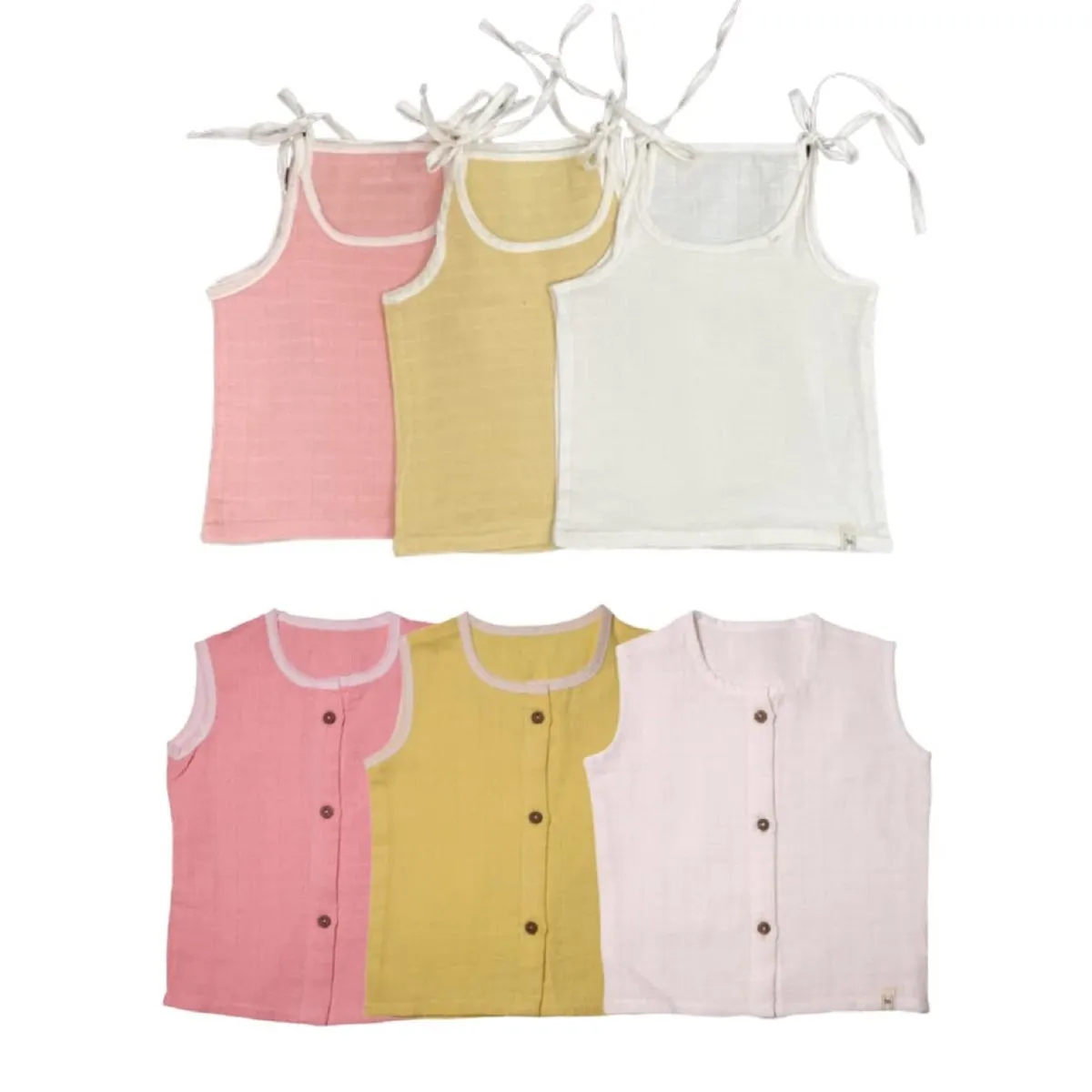 Natural Herbal Dyed Jhabla For Newborn Baby | Pack of 6  |0-3 M