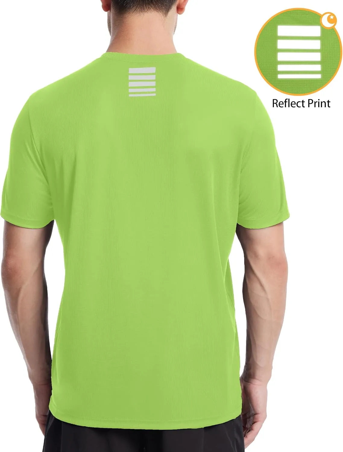 Roadbox Men's Workout Shirts Short Sleeve, Quick Dry Athletic Running T-Shirt, UPF 50  UV Sun Protection Sports Gym Tee Tops