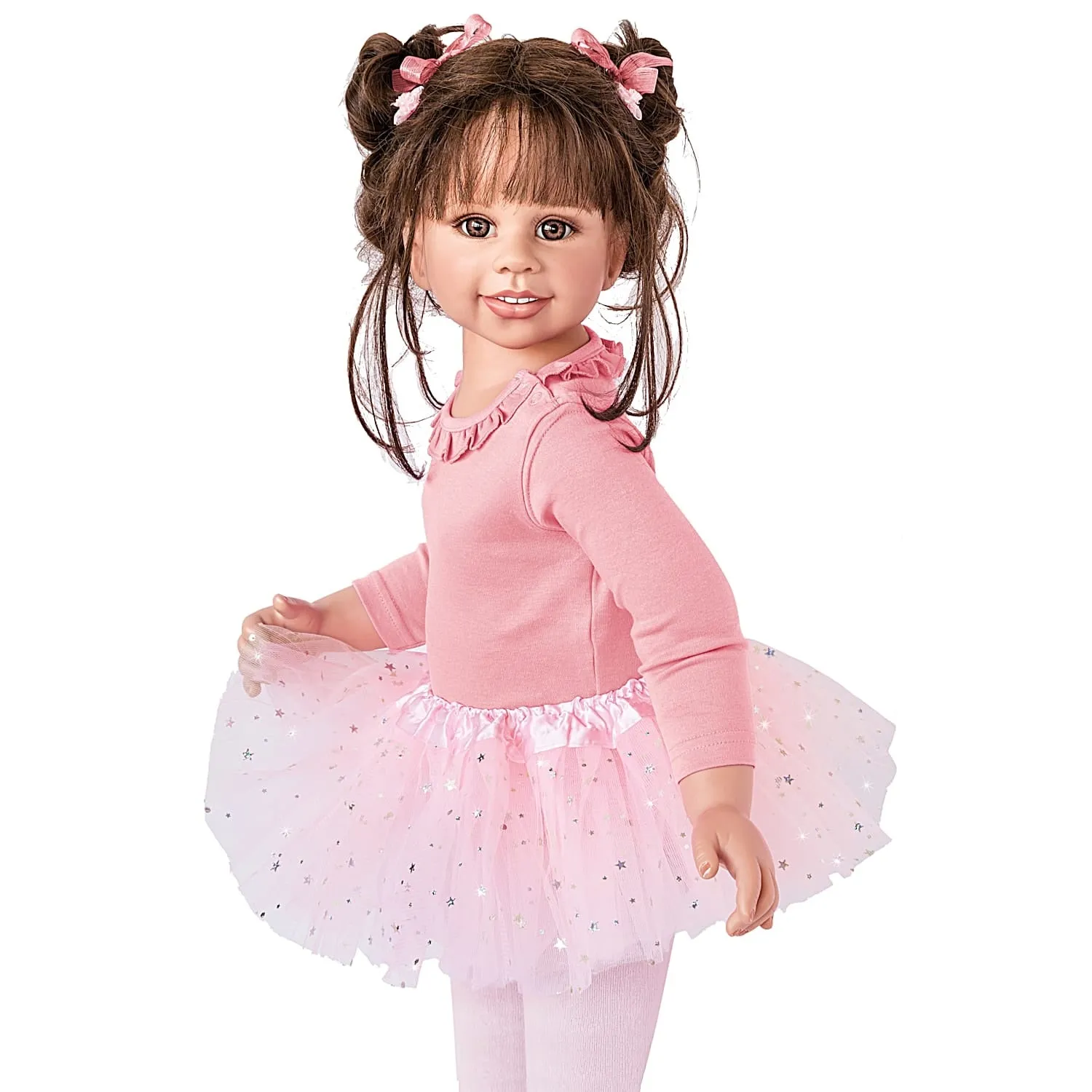 The Ashton-Drake Galleries Lara Ballerina Lifelike So Truly Real® Child Girl Doll Weighted Fully Poseable with Soft RealTouch® Vinyl Skin and Ballet Tutu by Doll Artist Monika Levenig 31-Inches