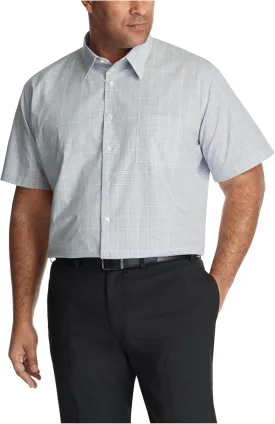 Van Heusen Men's Big Fit Short Sleeve Dress Shirts Poplin Solid (Big and Tall)