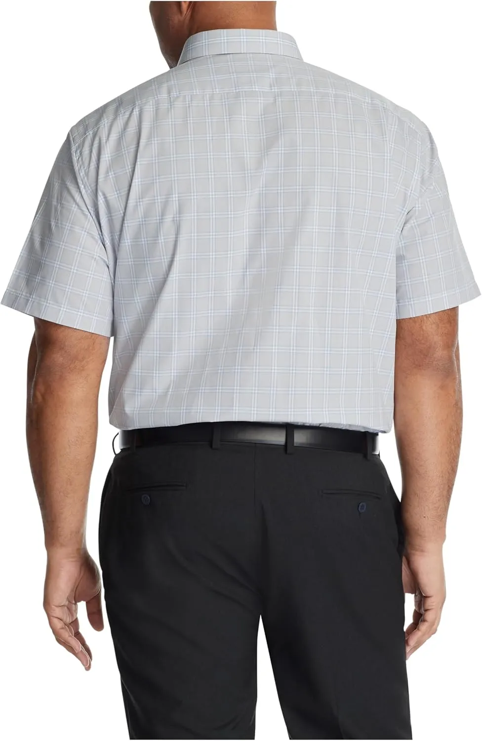 Van Heusen Men's Big Fit Short Sleeve Dress Shirts Poplin Solid (Big and Tall)